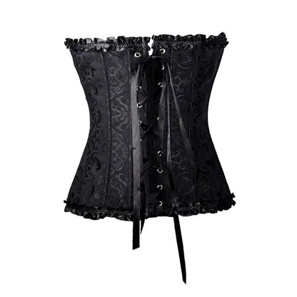 BurVogue Floral Lace Up Boned Corset